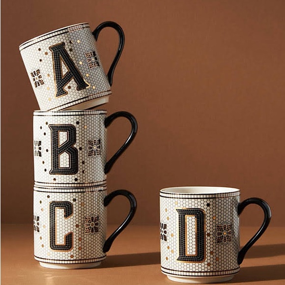 Anthropologie Other - Anthropologie Margot Tiled Dining Bistro Mug Letter J